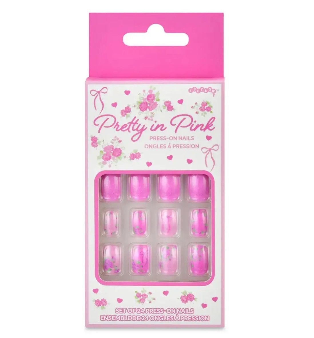 pretty in pink press on nail set
