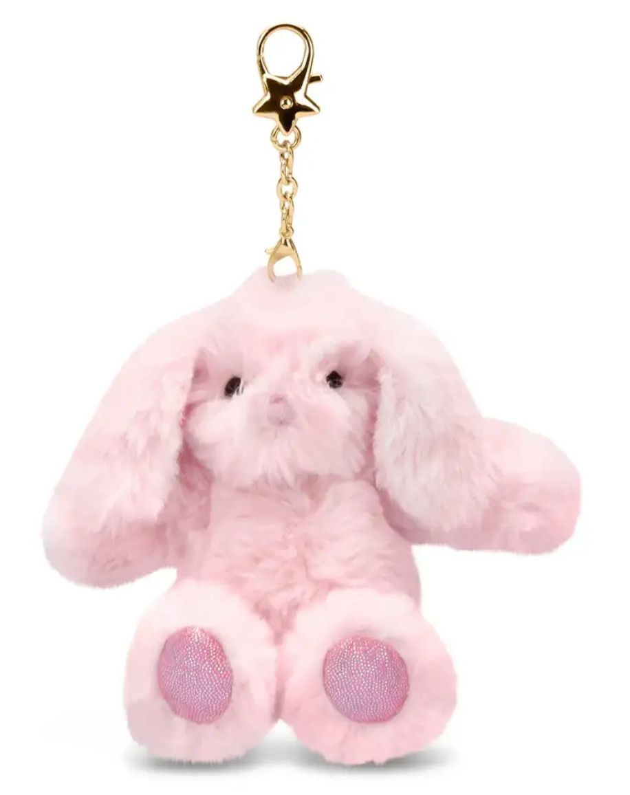 pink bunny bag charm