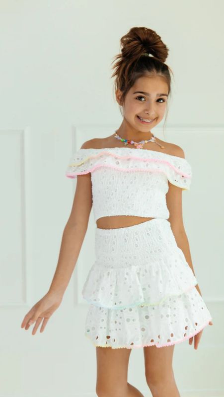 rainbow fancy eyelet set