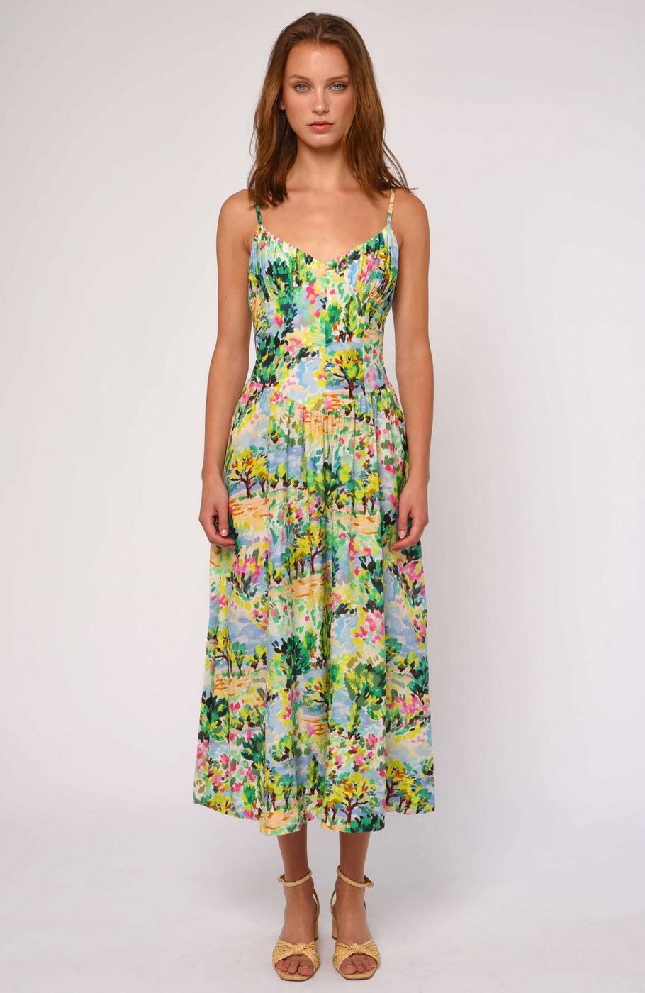 tilda maxi dress- garden print