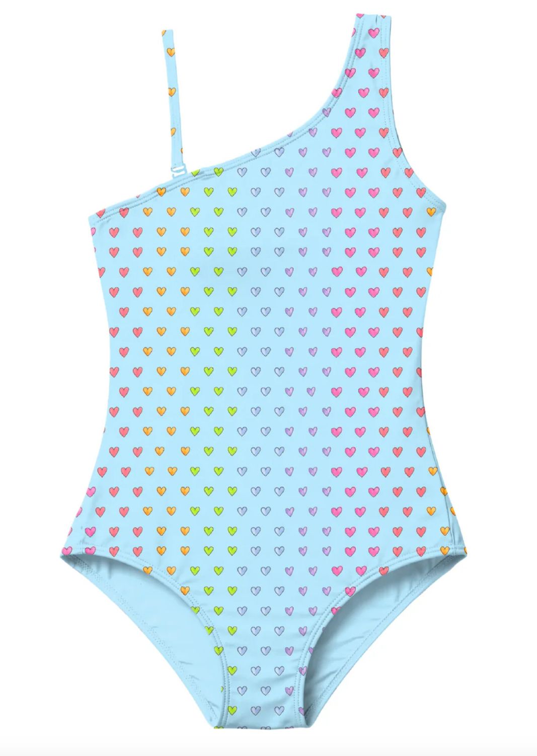 rhea heart print one piece