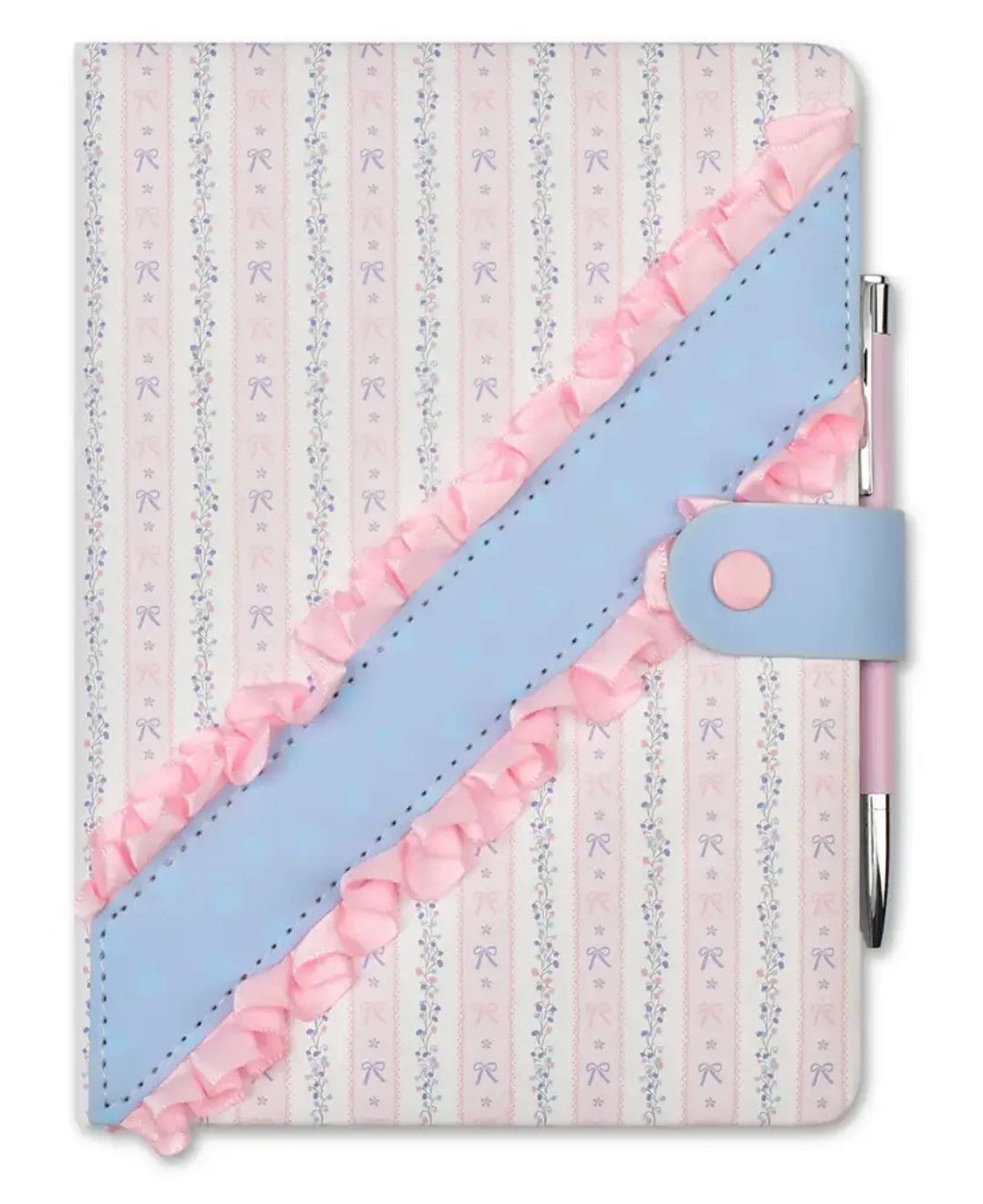 floral stripes journal