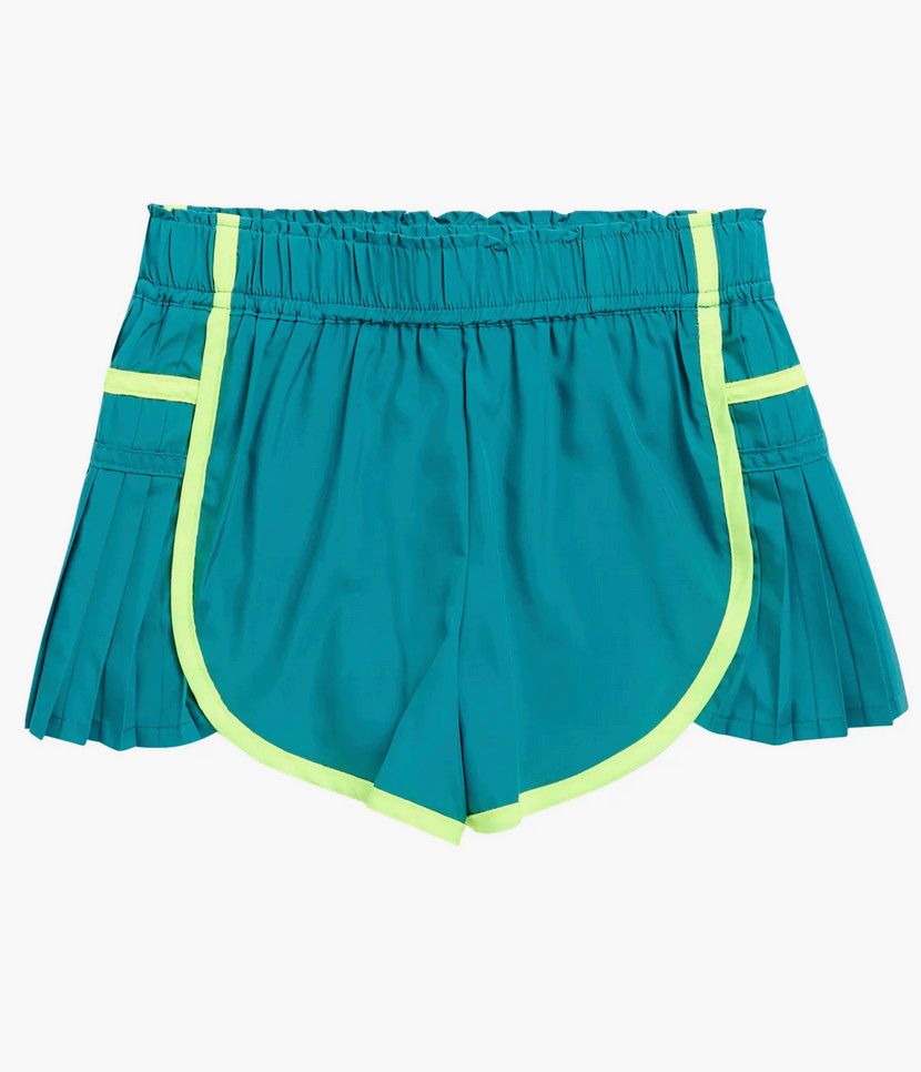 pleated athletic short