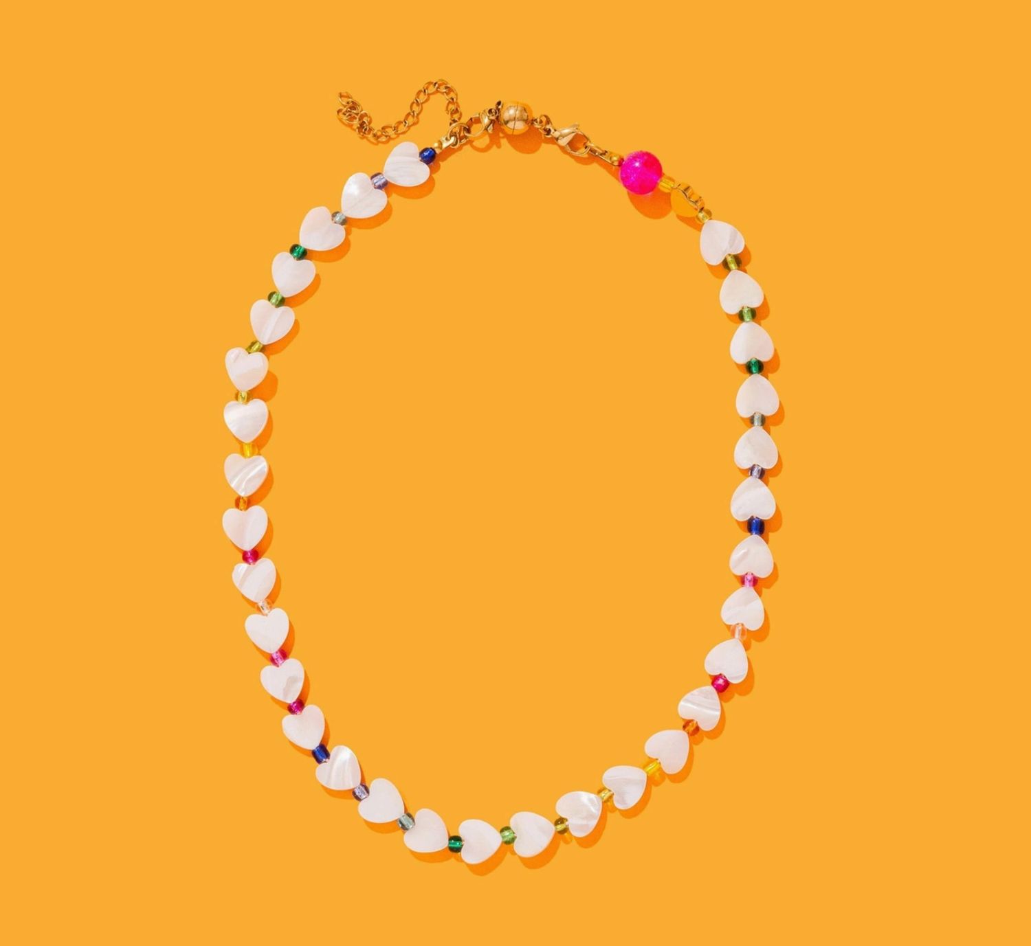 emma pearl heart necklace