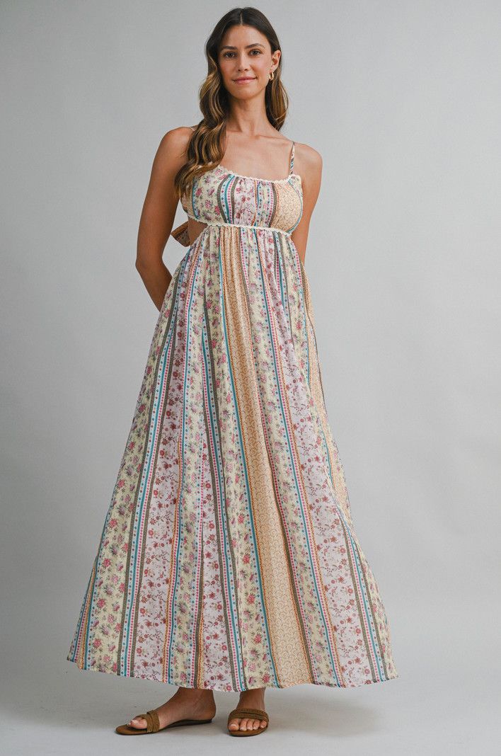 cut out shabby floral maxi 