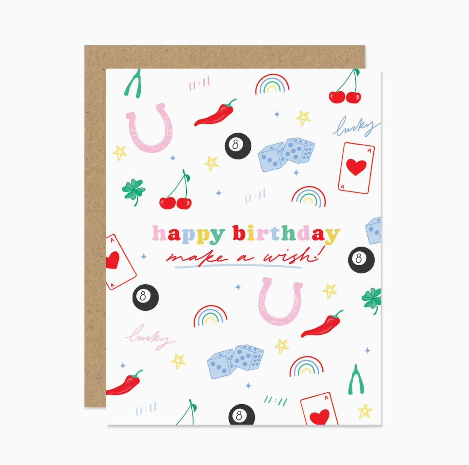 lucky icons birthday card