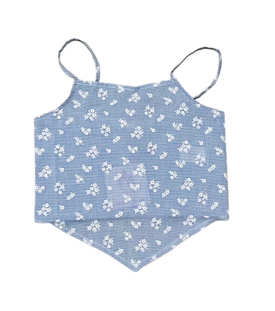 ditsy floral tank- navy combo