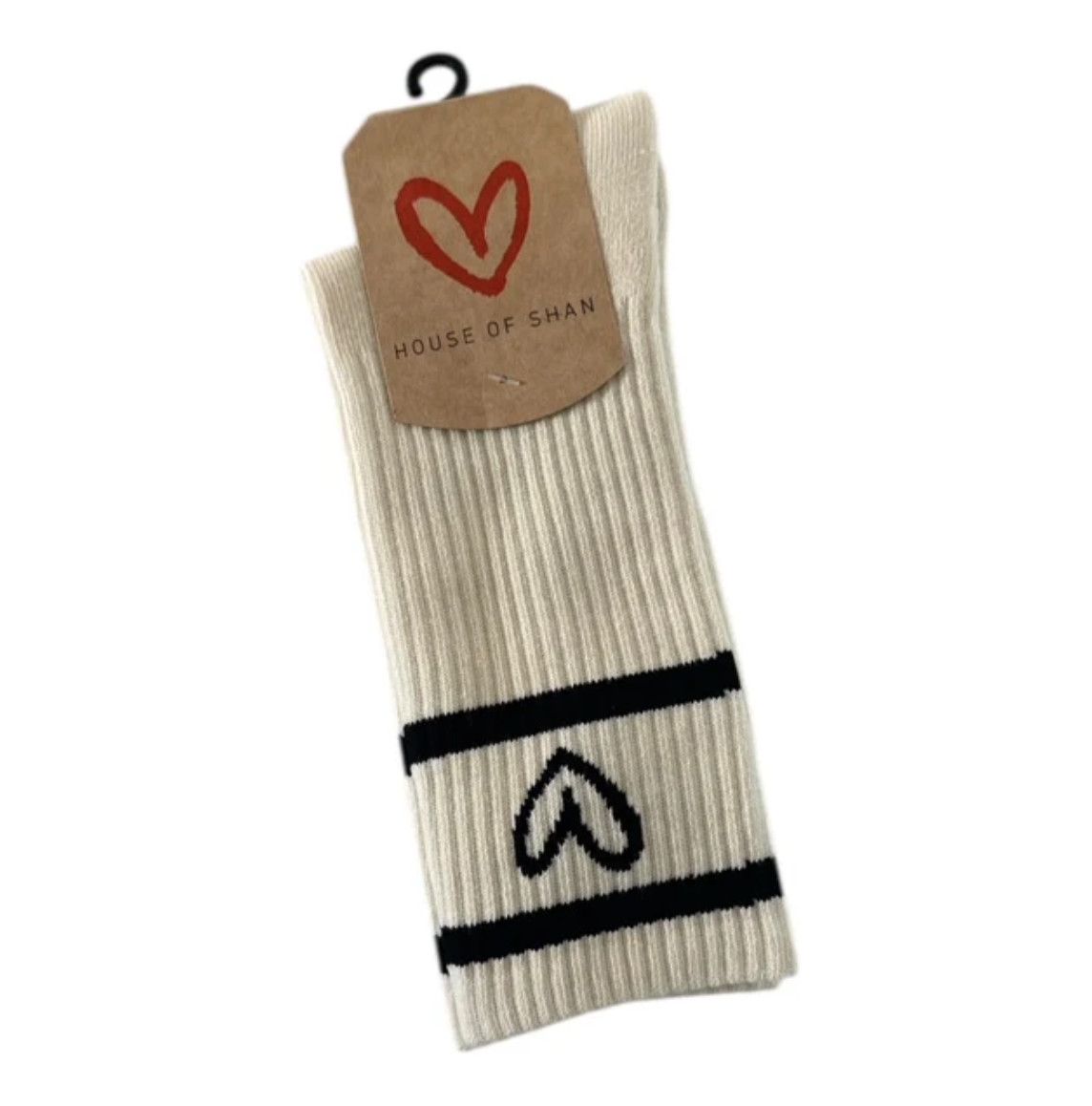 shortie socks imperfect heart, Color: black