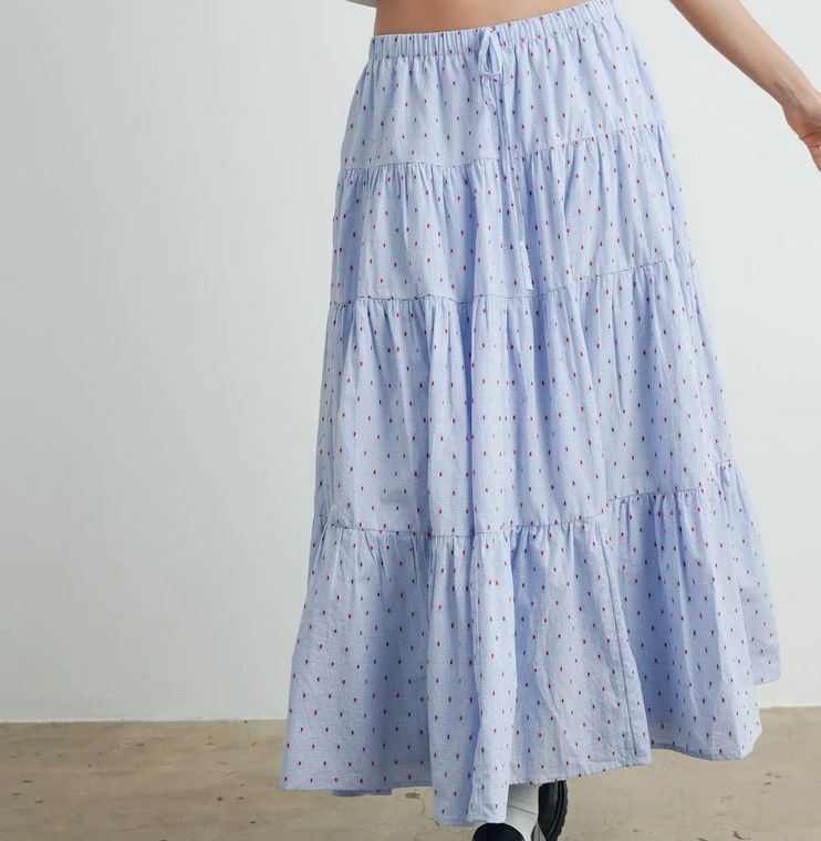 americana flowy maxi skirt