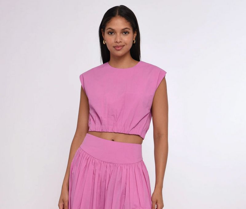 cambrie top- radiant orchid