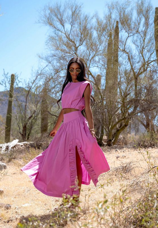 sunshine skirt- radiant orchid