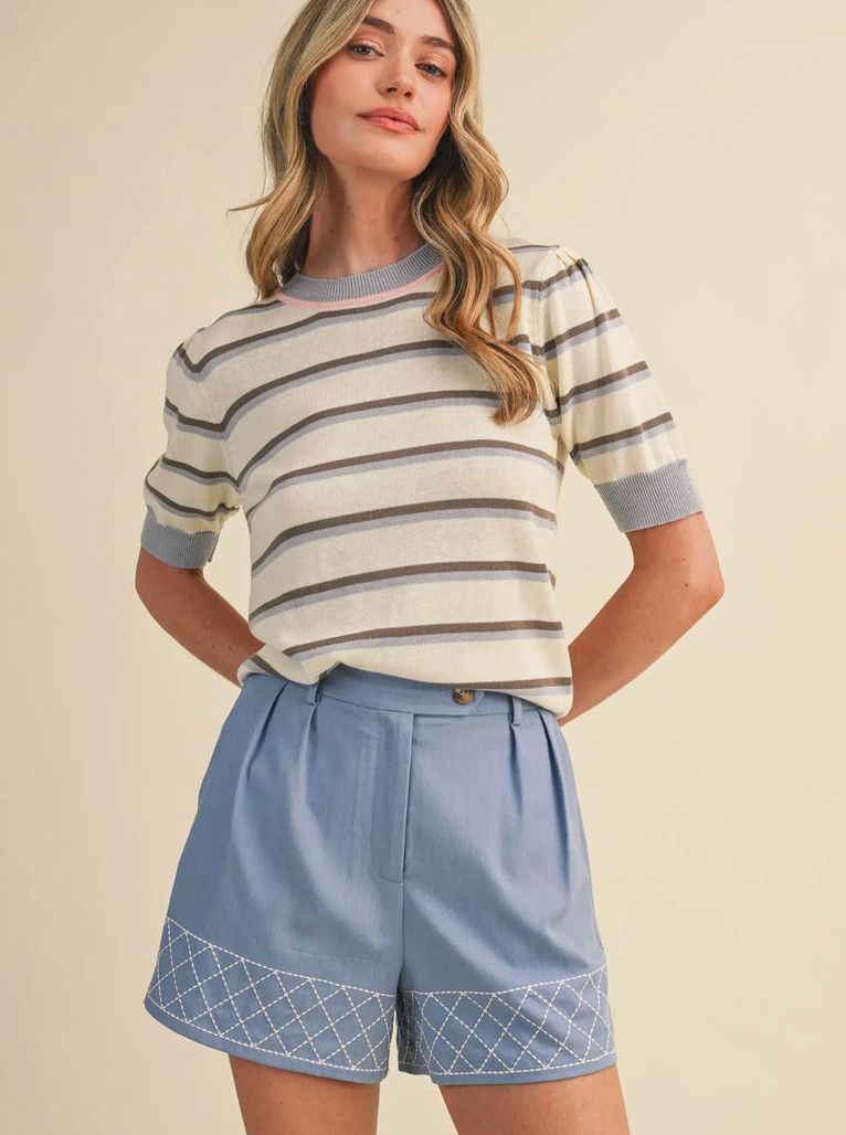 striped sweater tee