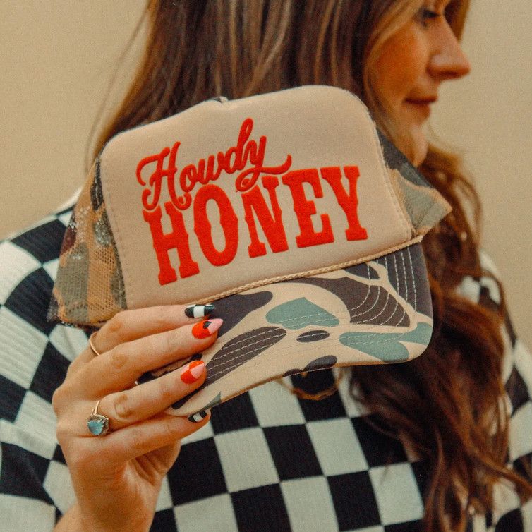 howdy honey hat- camo