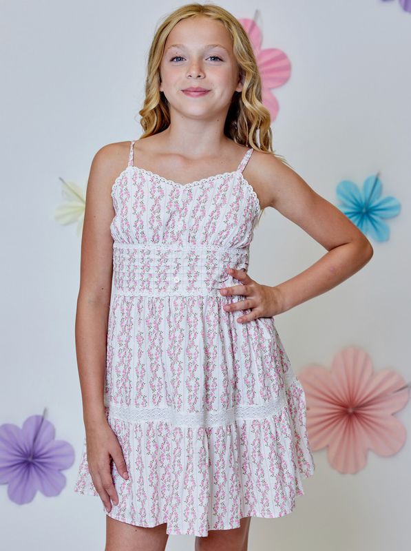 lace detail tank dress