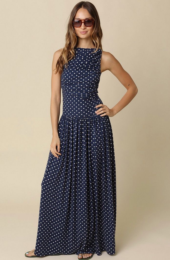 sienna polka dot maxi