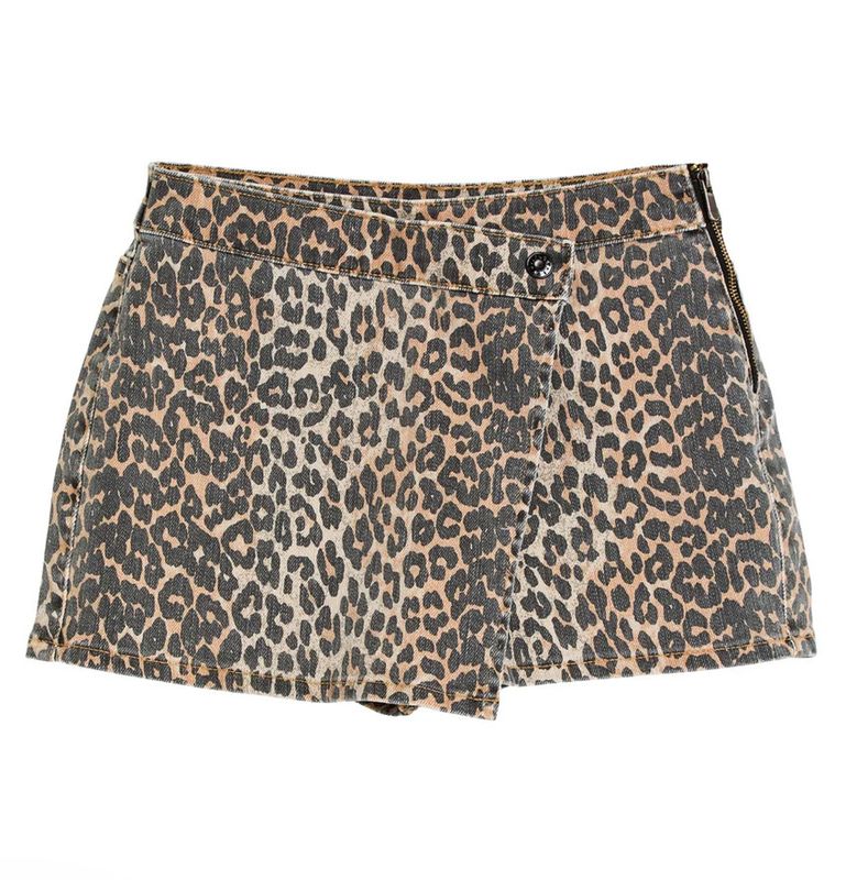 leopard print skort