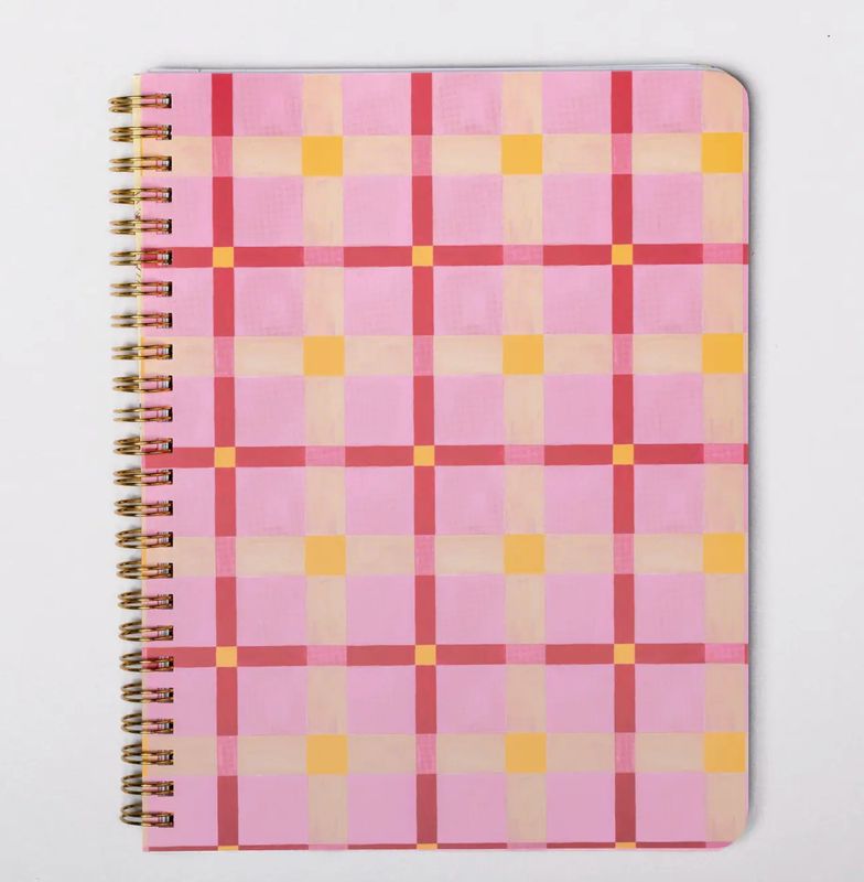 rough draft mini, pink plaid