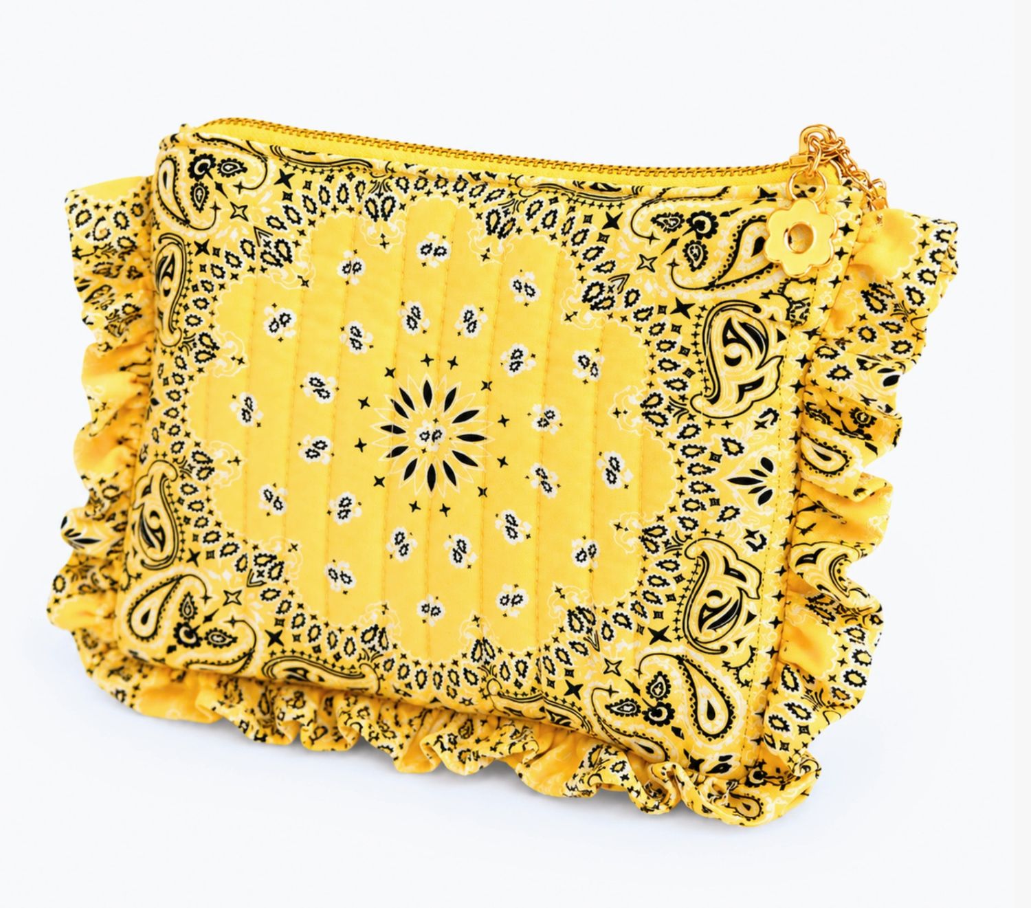 bandana ruffle cosmetic bag