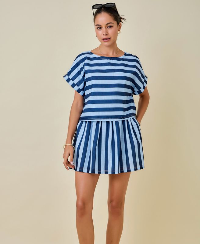 sideline stripe set- navy/blue