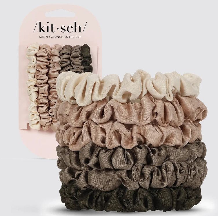 petite satin scrunchies 6pc