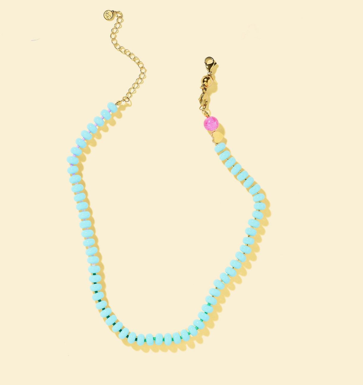 haley necklace- sky blue &amp; multi