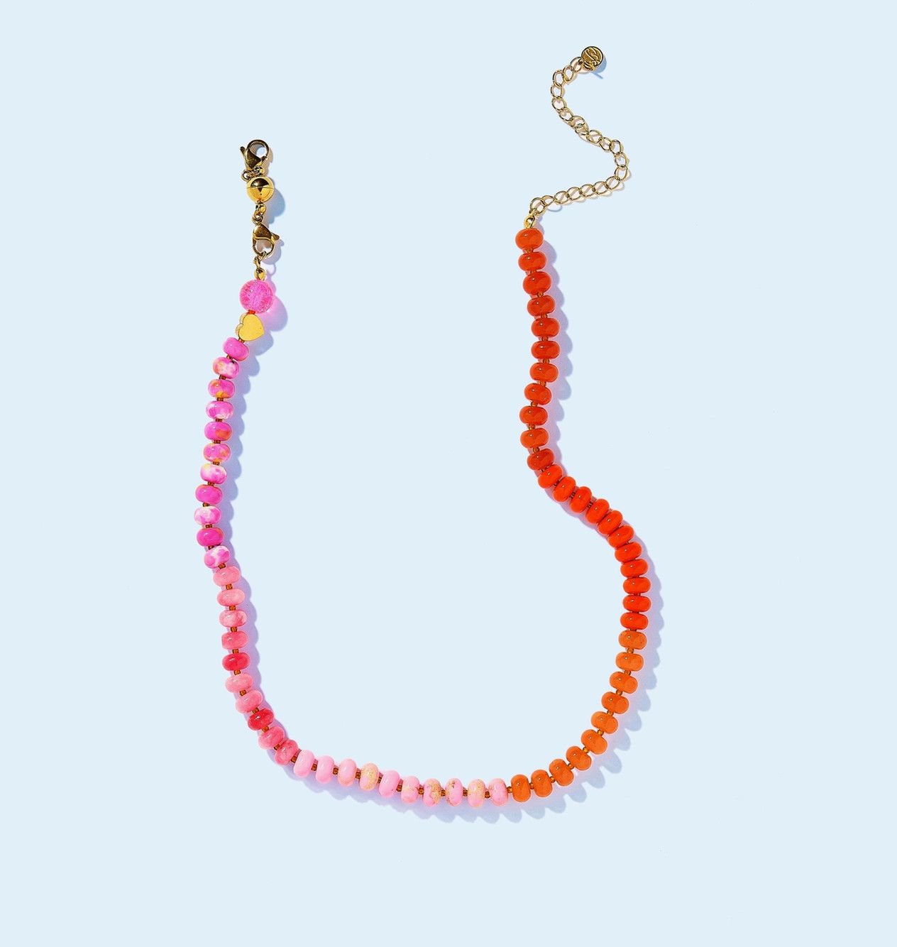 meredith necklace- pink &amp; orange