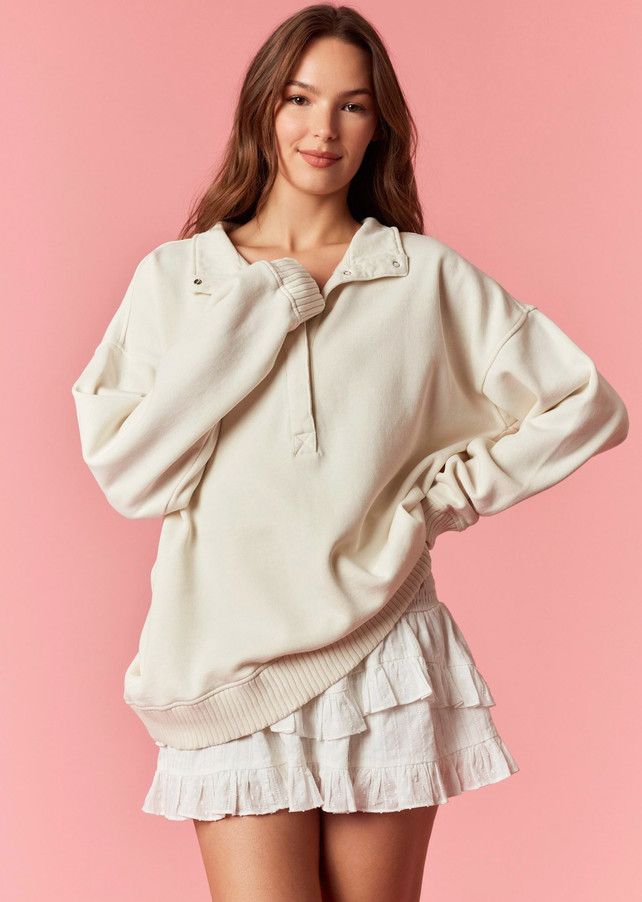 alexa oversized sweatshirt- cream
