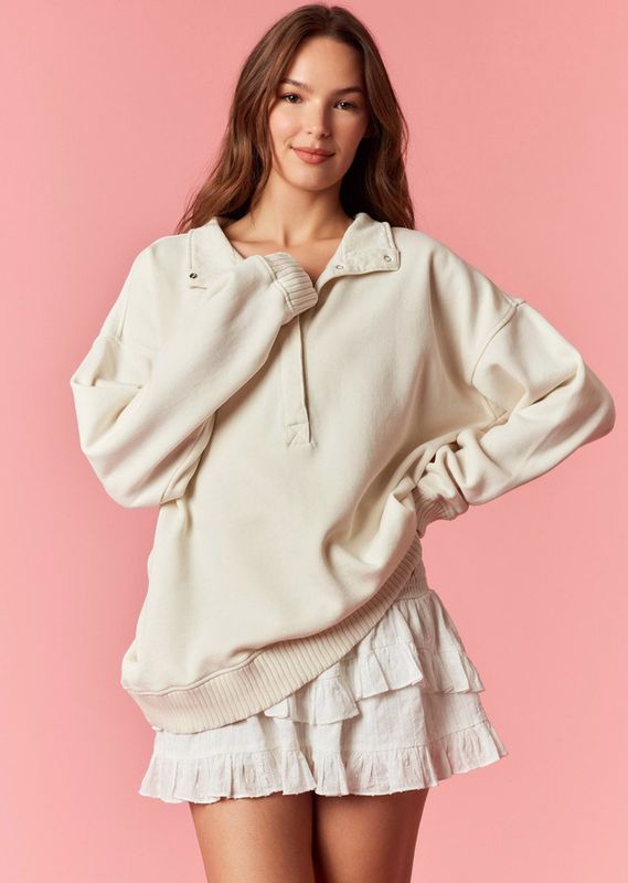 alexa oversized sweatshirt- cream