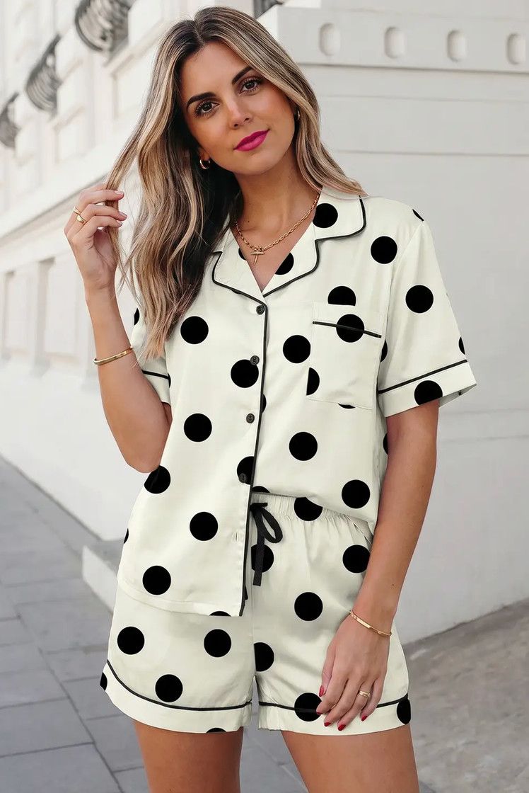 polka dot pj set