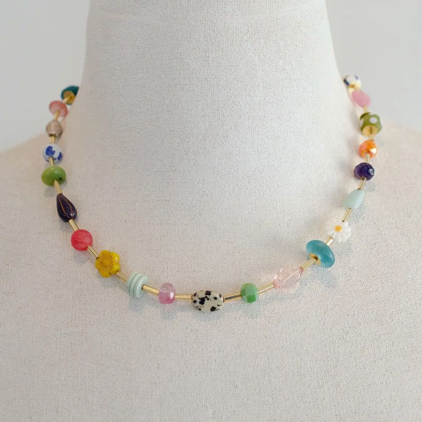 eclectic beaded necklace