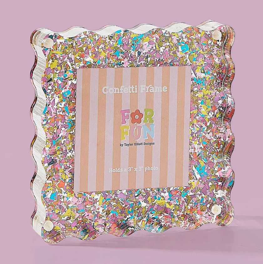 happy confetti frame- small