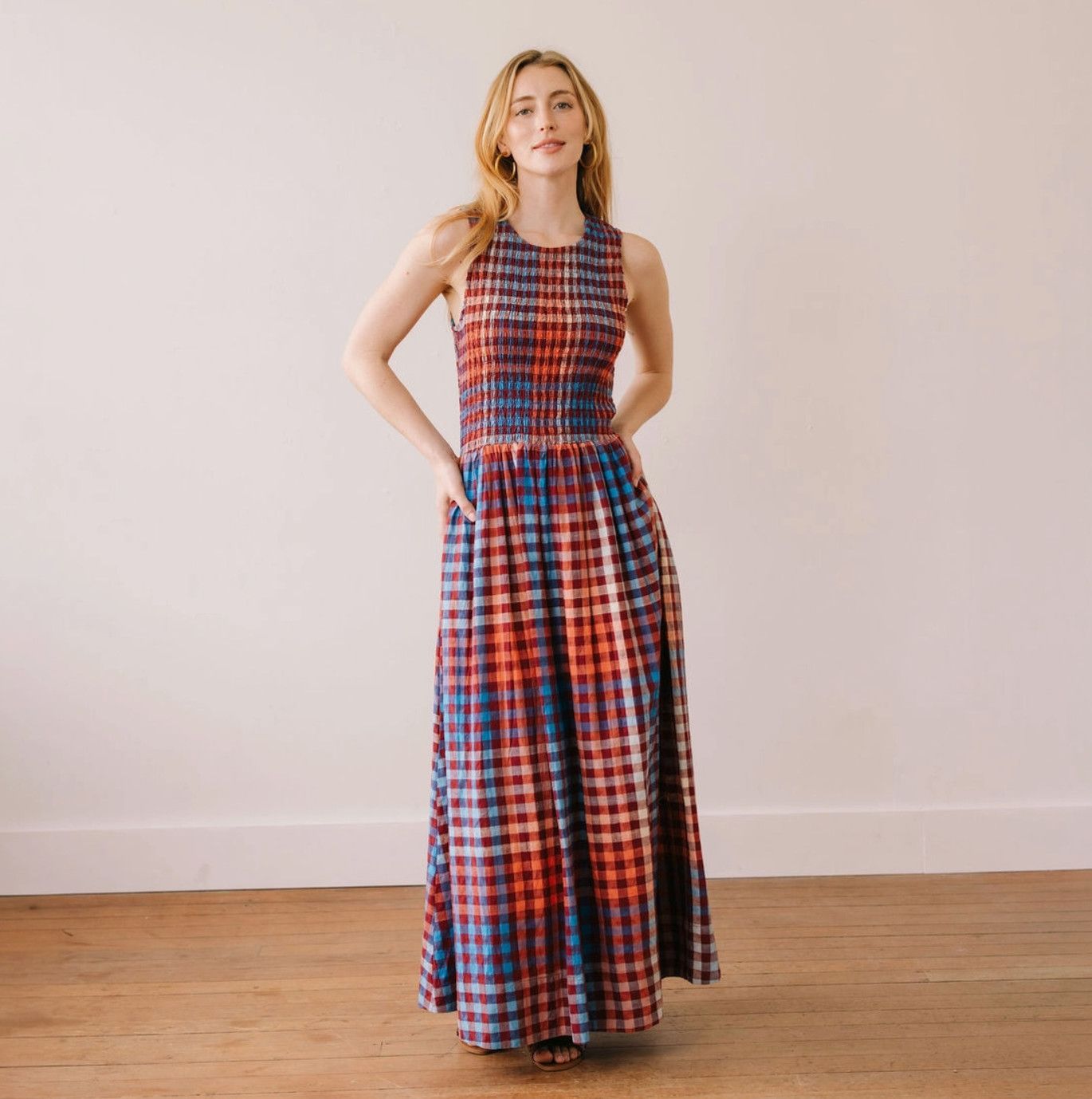 jane dress- cabernet gingham