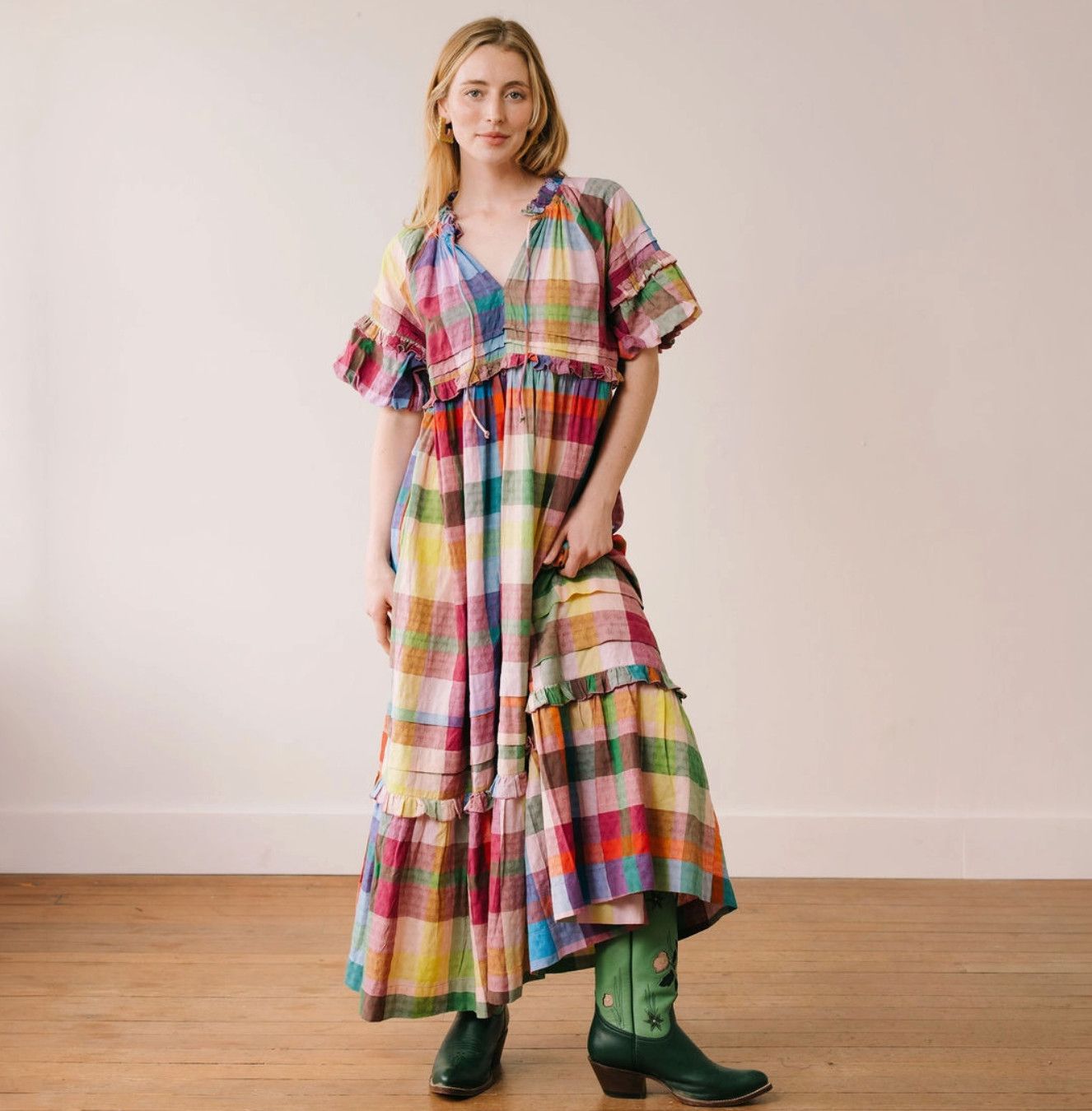 charlotte dress- harbor plaid