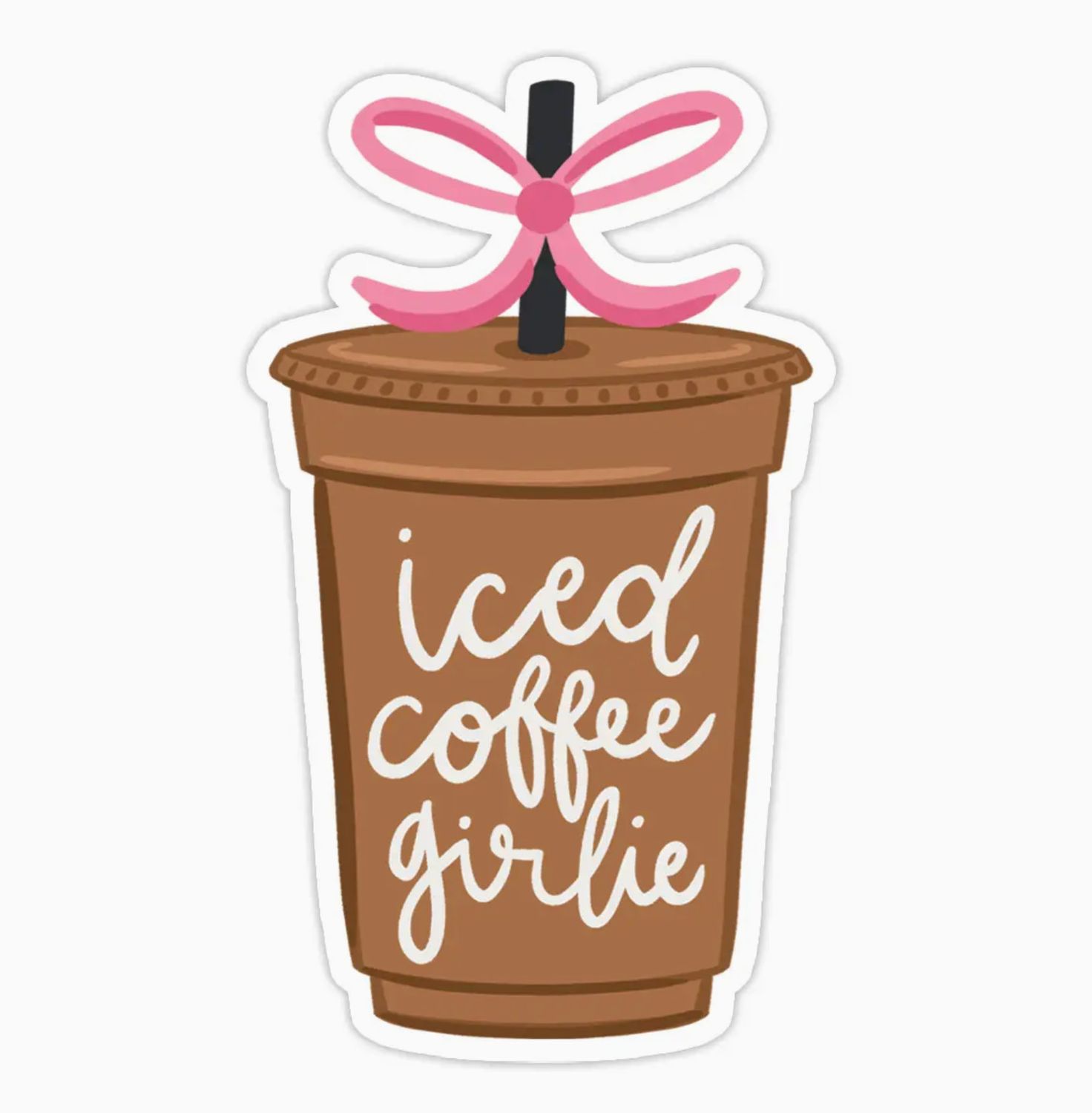 iced coffee girlie sticker