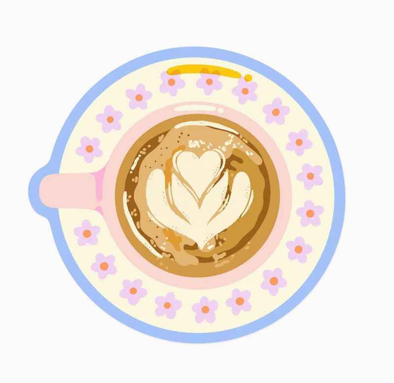 heart espresso stickers