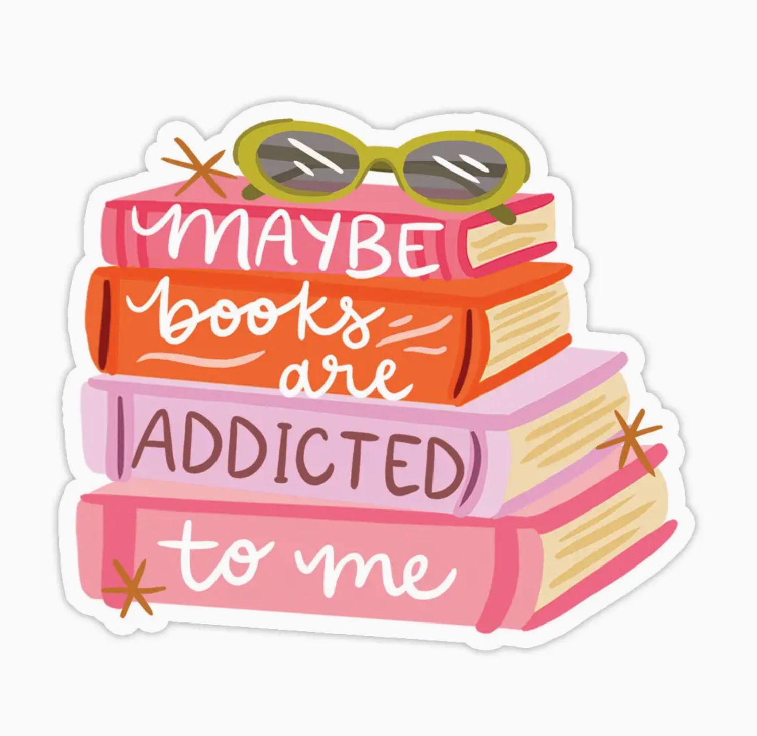 books addicted to me sticker