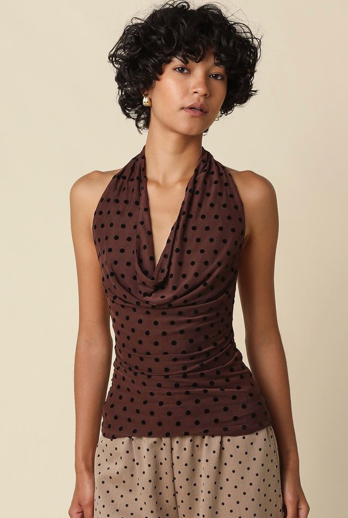 Karrie polka dot halter