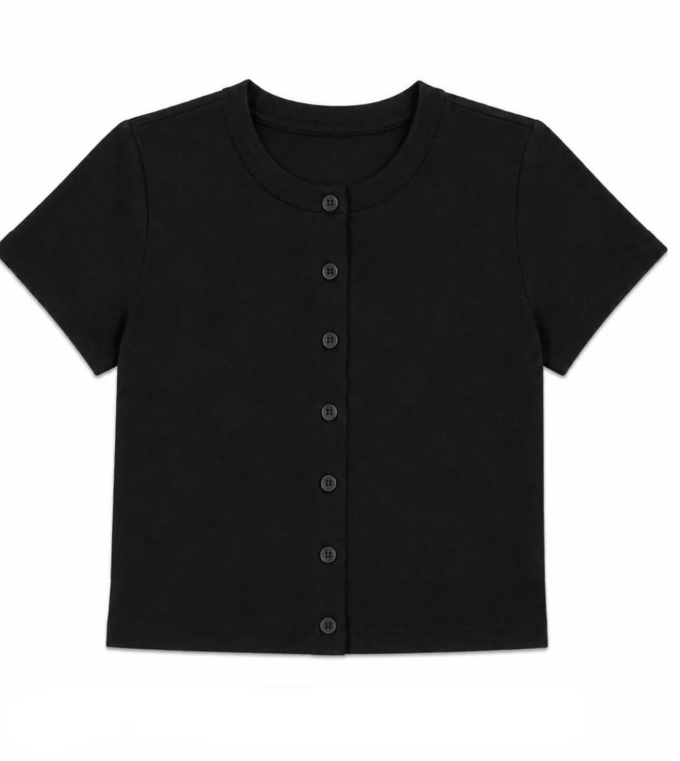 drew hacci button top