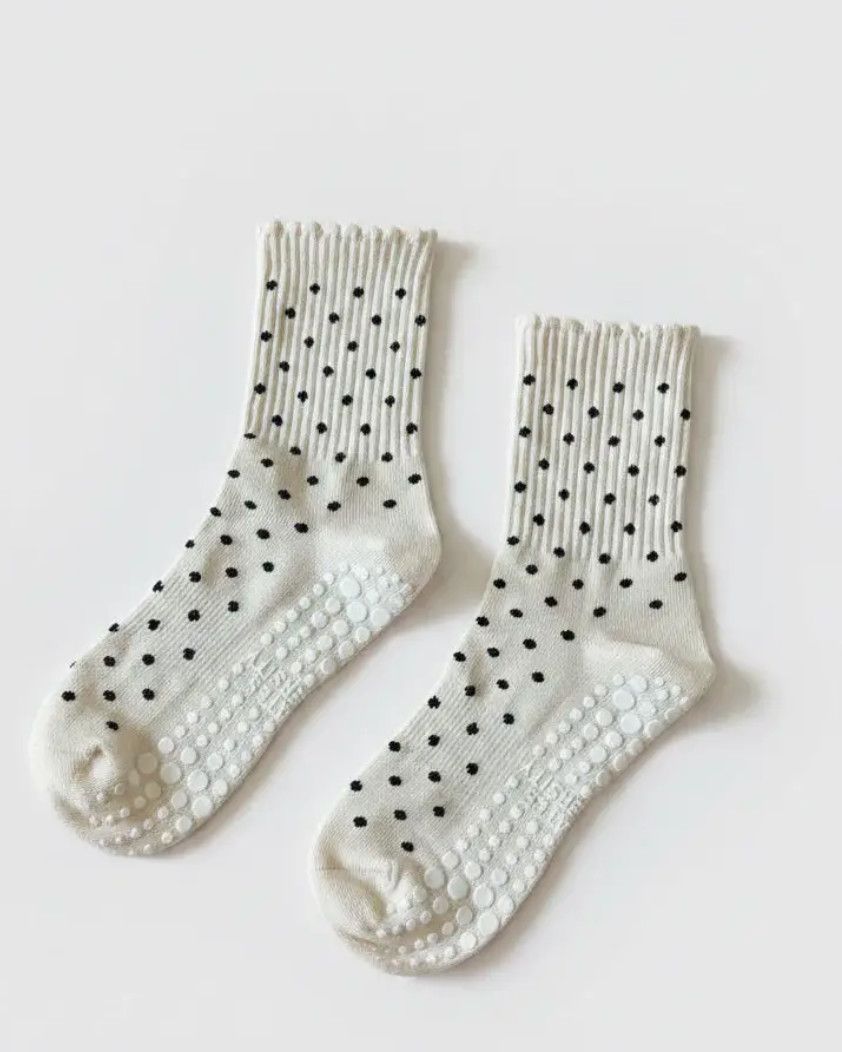 polka dot pilates socks