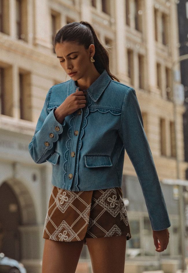 paisley suede skort