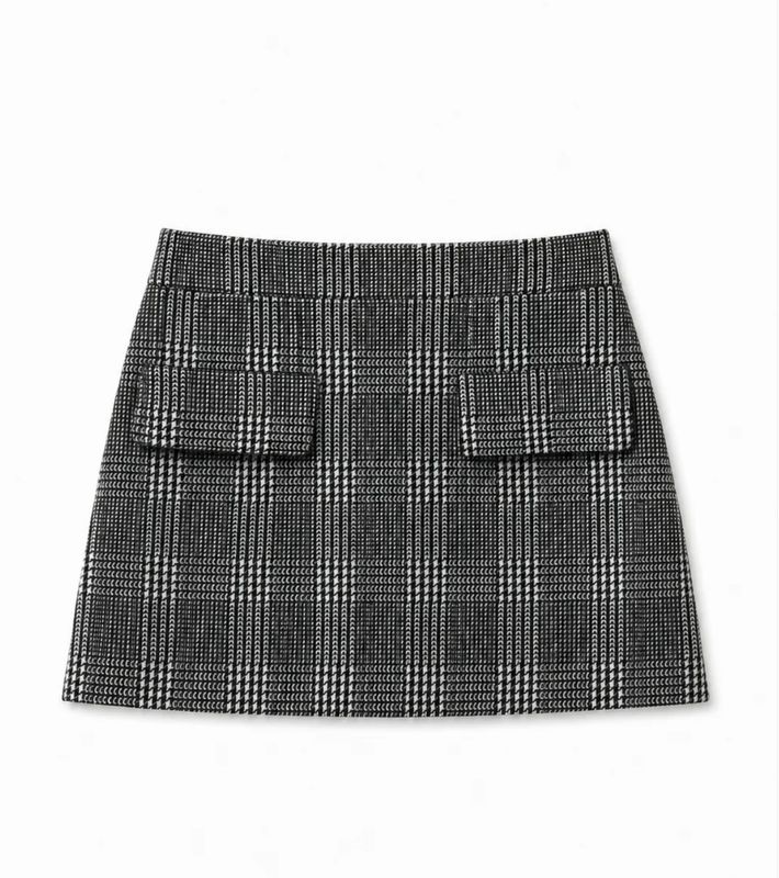 sara soft plaid mini skirt