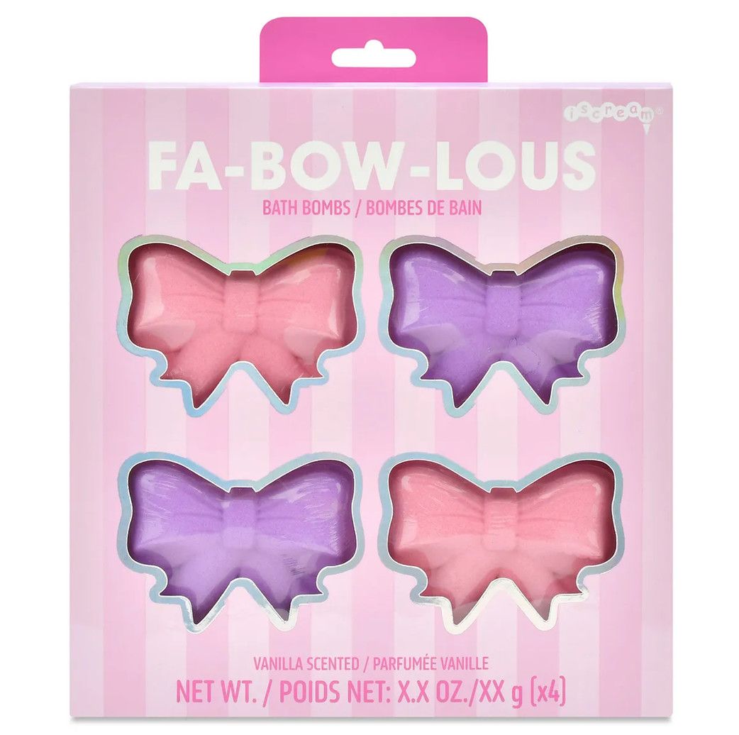 fa-bow-lous bows bath bomb set