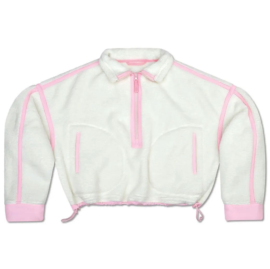1/2 zip sherpa pullover