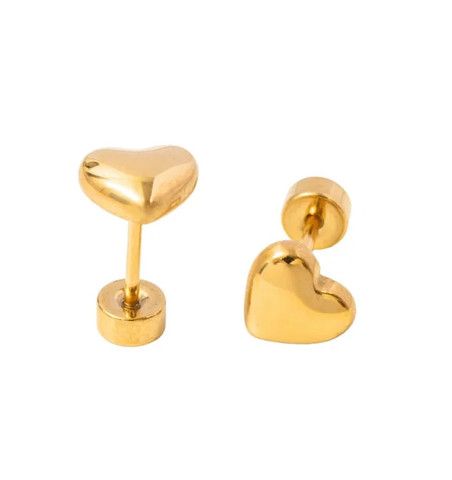 bubble heart studs