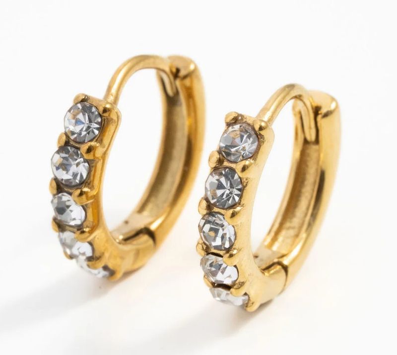 dainty gem hoops