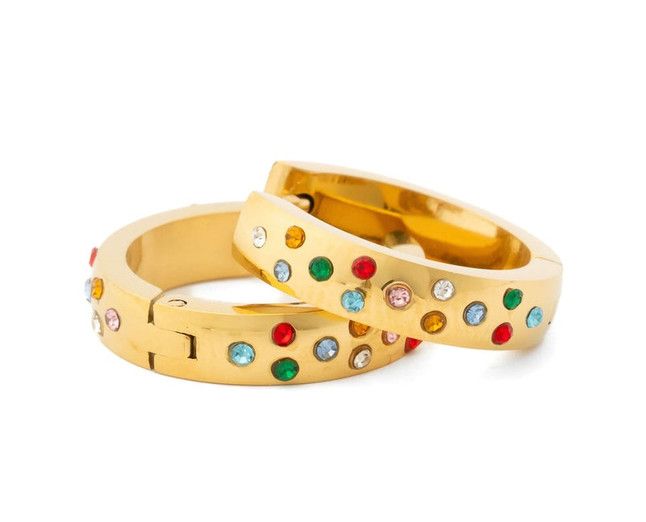 confetti rainbow hoops