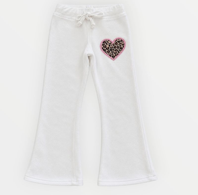 relaxed sweatpant leopard heart