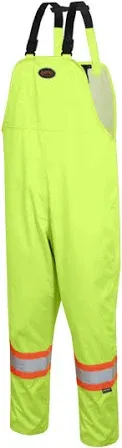 "The Rock" Hi-Vis PU-Coated 300D Oxford Poly Bib Pants - Hi-Vis