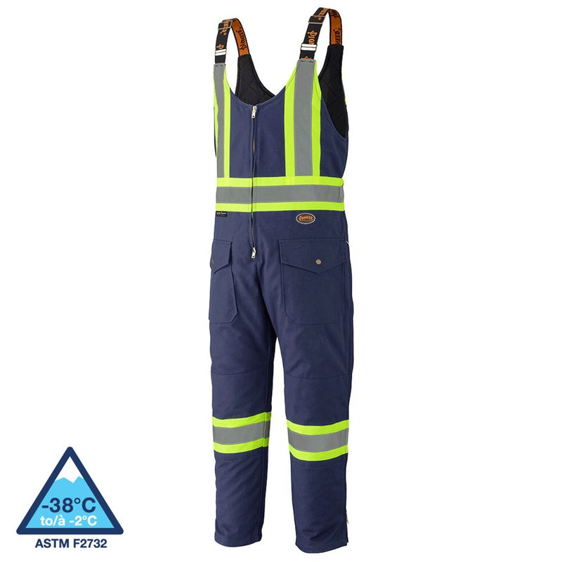 5536-M  COTTON QUILTED SAFETY OVERALL NAVY