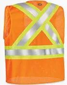 HIVIS ORANGE SUPERVISOR VEST 2X-LARGE TR786